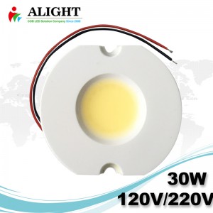 NEW 30W Driverless 0-100% Triac dimmable Soldering free AC COB