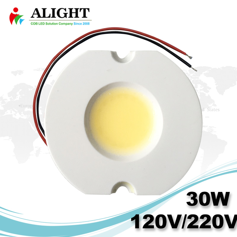 NEW 30W Driverless 0-100% Triac dimmable Soldering free AC COB