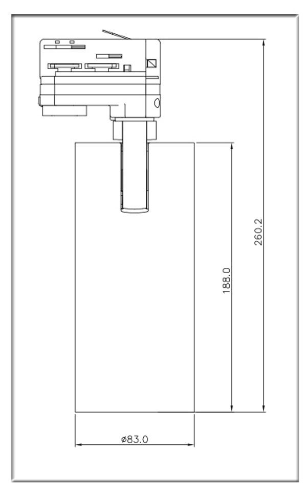 25w cob track light