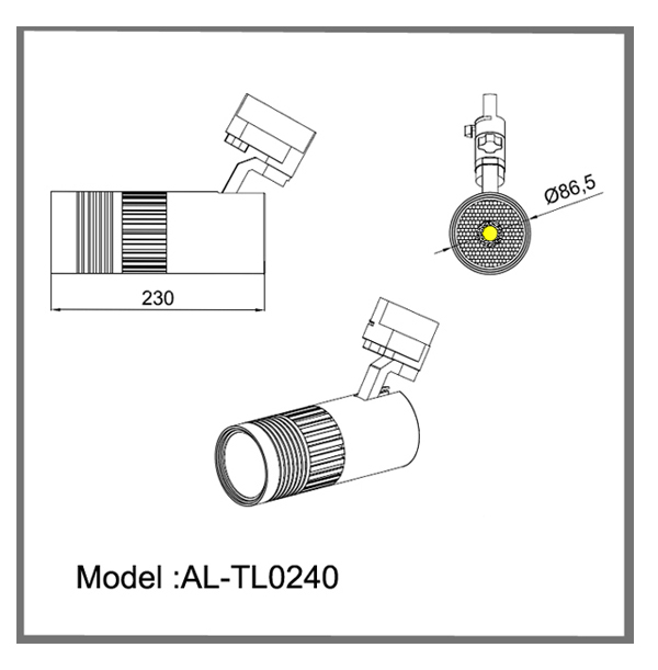 40W led track light