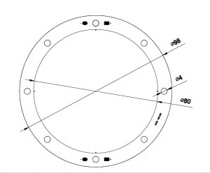 80W 30V Round DC COB LED