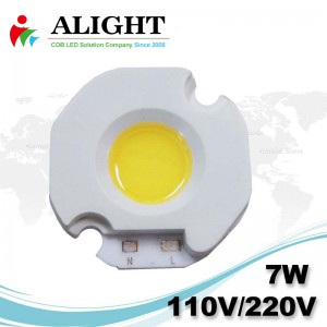 7W 110V/220V AC COB LED Dimmable with LED-Holder