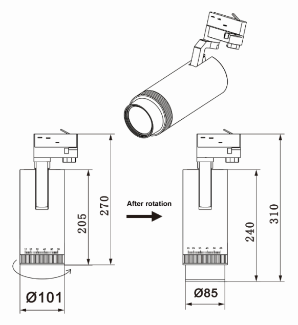 AL-TL0330A-LED track light