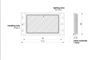 15W 12V Rectangle DC COB LED