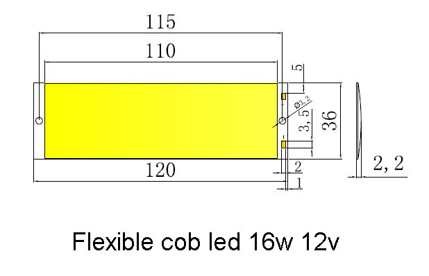 flexible led chip 16w 12v