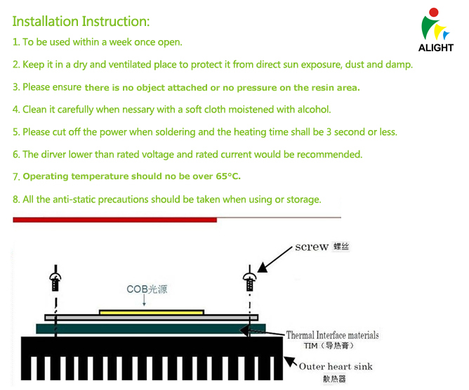 Installation Instruction of COB LED