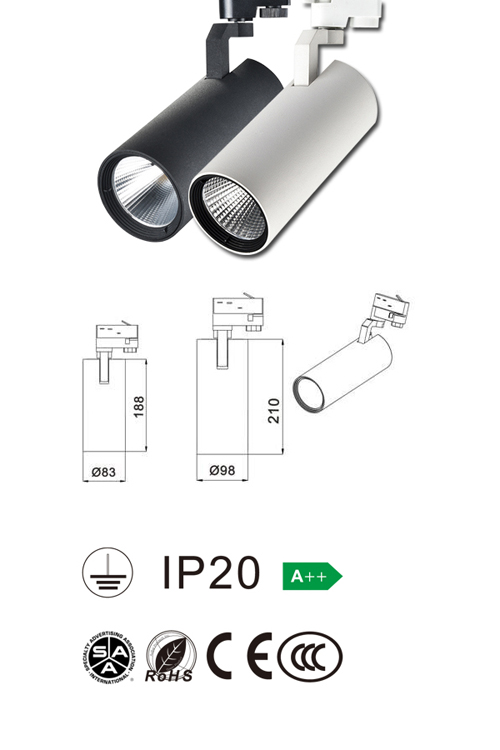 led dimmable track light